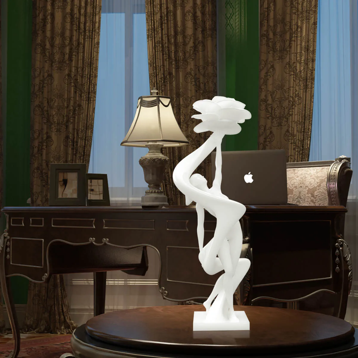 Tooarts Dance Girl с цветочной фигуркой 3D печатная скульптура Современная Escultura офисное