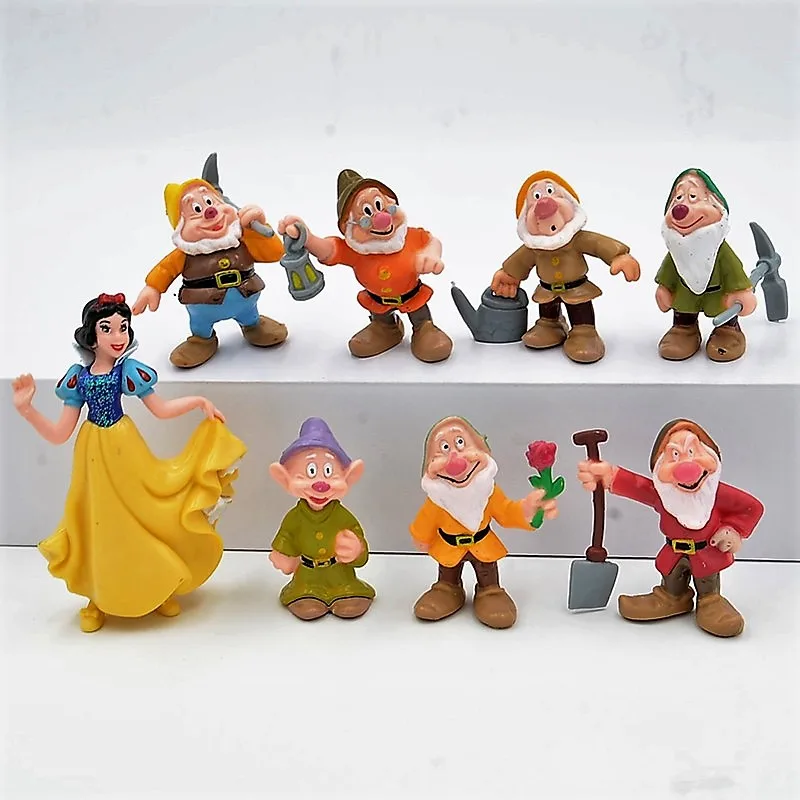 Disney 8 шт./компл. 5 10 см принцесса Белоснежка и семь гномов ПВХ фигурки куклы