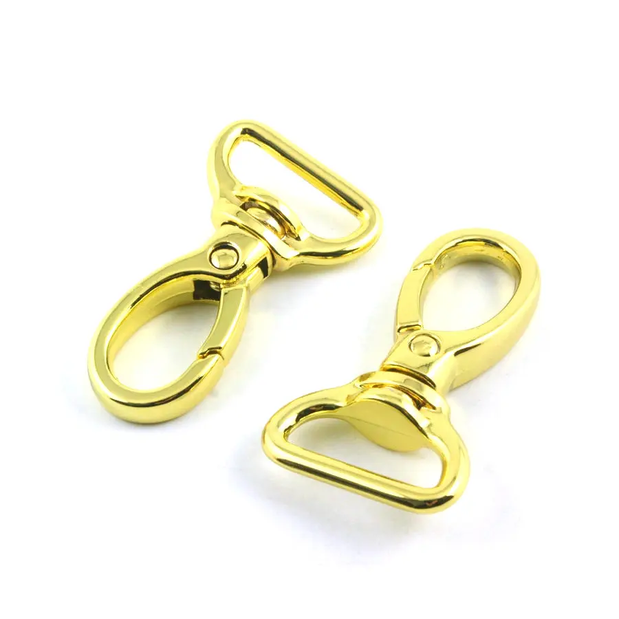 10 Pieces 21mm Gold Color Metal Swivel Snap Hook Handbag Lanyard Clasp