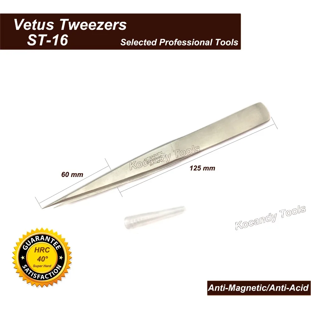VETUS TWEEZER ST-16 Super Fine Tip High Quality Stainless Steel Hard Anti-magnetic and Anti-Acid Precision Tweezers | Наручные часы