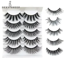 SEXYSHEEP 5 пар 3D норковые ресницы натуральные накладные ресницы 10style ресницы мягкие пышные Накладные ресницы макияж комплект Cilios