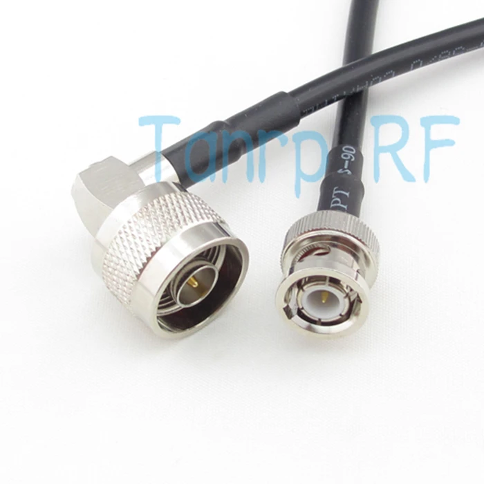 

Freeshipping! 3FEET N male plug right angle to BNC male plug RF Pigtail coaxial jumper cable 100CM RG58 cable Wholesale