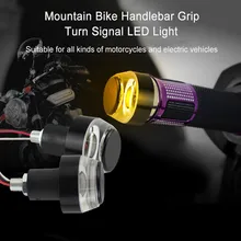 Mountain Bike Bicycle Handlebar Grip Turn Signal LED Indicator Warning Light 2pcs for 22mm Handlebar Motorcycle