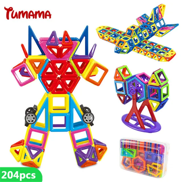 tumama 204pcs mini magnetic building blocks construction designers