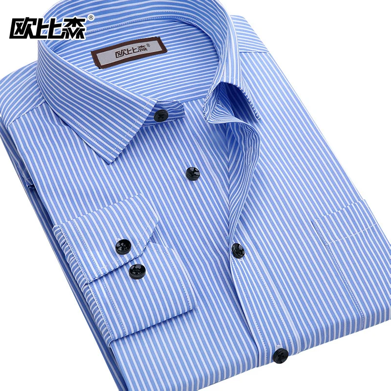 2016 New High Quality Striped Shirt Men 100 Cotton Fabric Breathable