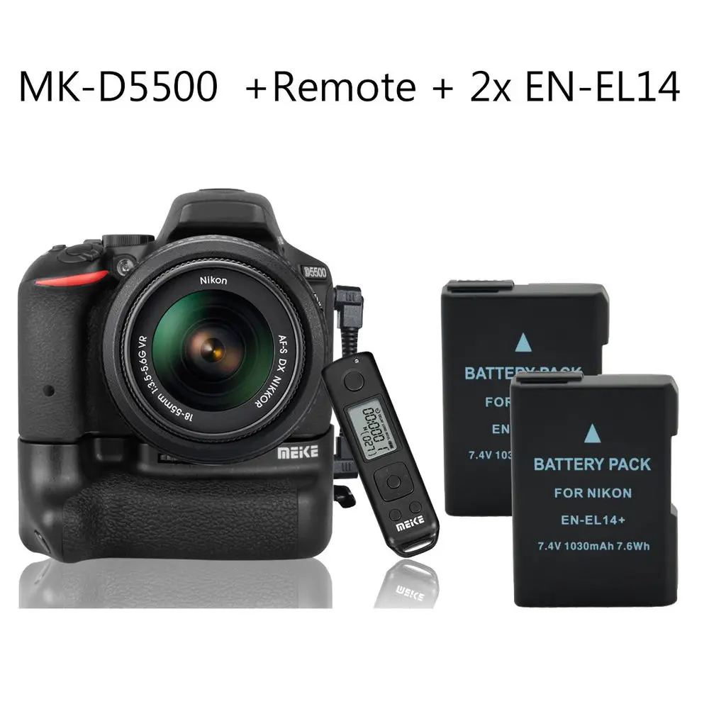 Meike DR5500 батарейный блок для Nikon D5500 2 4G беспроводной пульт дистанционного
