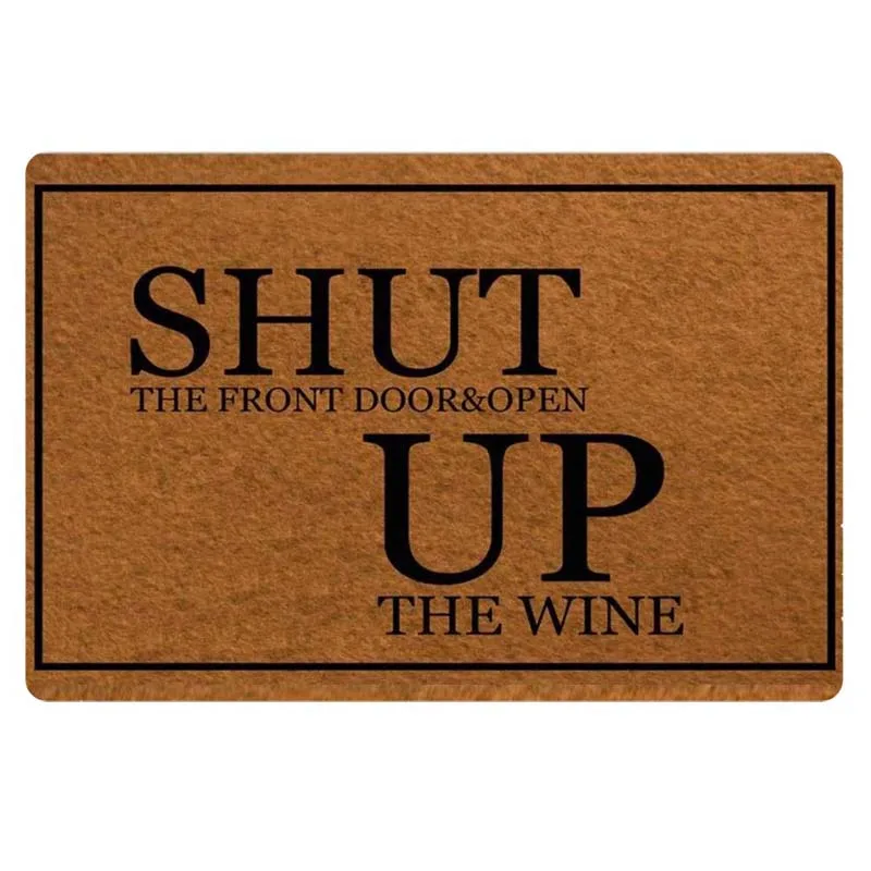 Home Decor Door Mat Shut Up Pattern Indoor Outdoor Entrance Non Skid Welcome Area Rugs Rectangle Modern Mats | Дом и сад