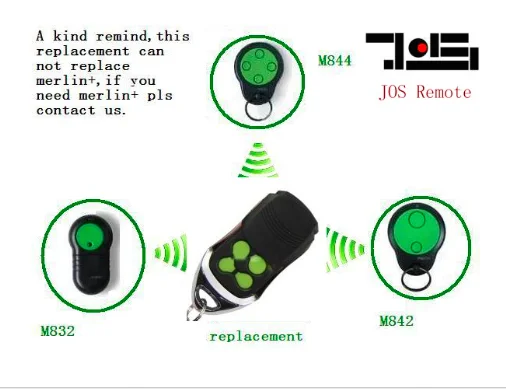 Мерлин M842/M832/M844 замена двери гаража Управление