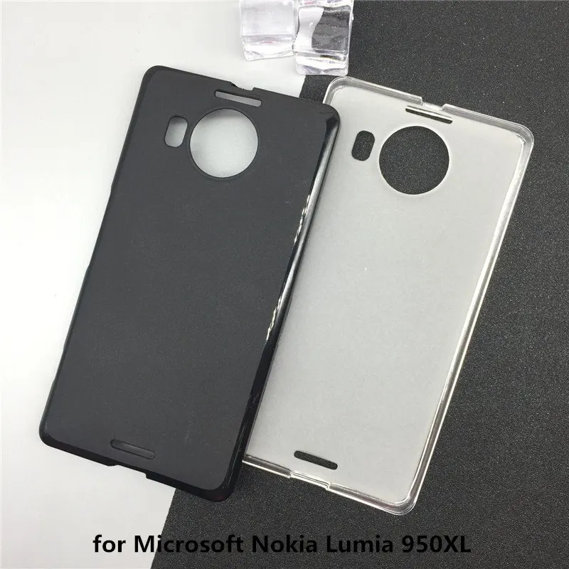 

Soft Silicone Phone Cases for Microsoft Nokia Lumia 950XL / 950 XL Original TPU Back Cover Pudding Case Capa Fundas Black Shell