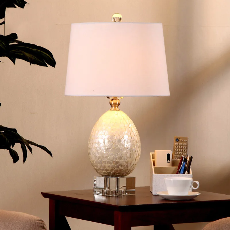 

Luxury White Fish scales Shape Modern Simple Table Lamps Living Room Bedroom Reading Lamp Desk Lamps E27 Holder lamparas de mesa