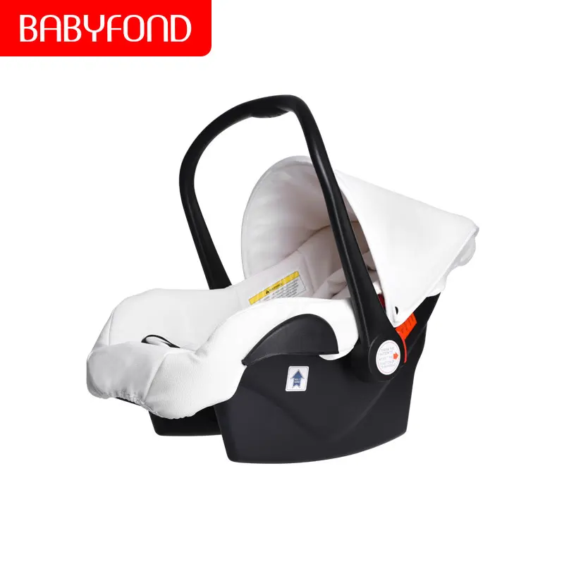 HK бесплатно! Babyfond, PU искусственная кожа, высокое качество, водонепроницаемая кожаная Роскошная коляска 3 в 1 разные цвета и алюминиевым каркасом - Цвет: white car seat