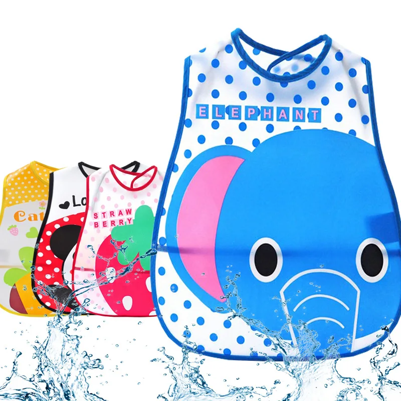 

Adjustable Baby Bibs EVA Plastic Waterproof Lunch Feeding Bibs Baby Cartoon Feeding Cloth Children Baby Apron Babador de bebe