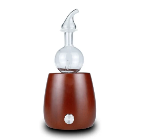 Dark Wood Grain Безводный диффузор эфирного масла деревянный стеклянный ароматерапия ингалятор для эфирных масел Арома диффузор для дома спальни офиса - Цвет: Dark Wood Grain