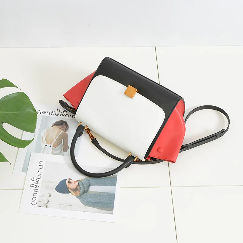 YeeSupSei модная дизайнерская трапециевидная сумка дамская сумка со смайликом кожаная сумка-тоут роскошная женская сумка через плечо сумка-мессенджер - Цвет: Black Red