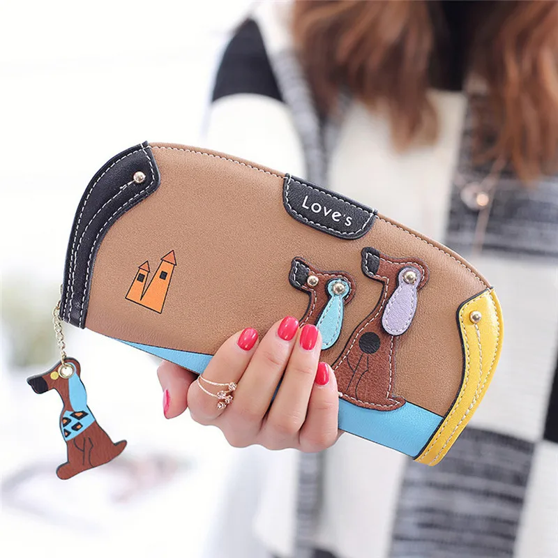 

Women Wallets Cartoon dog bag designer famous brand women wallet monederos para mujer monedas porte monnaie femme cartera mujer