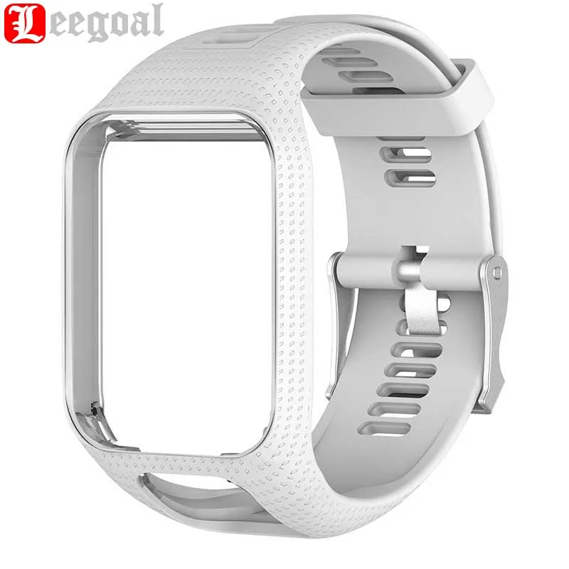 

Leegoal Watch Strap for TomTom Runner 2 3 GPS Smart Watch Silicone Watchband With Frame Watch Band Smart Accessories