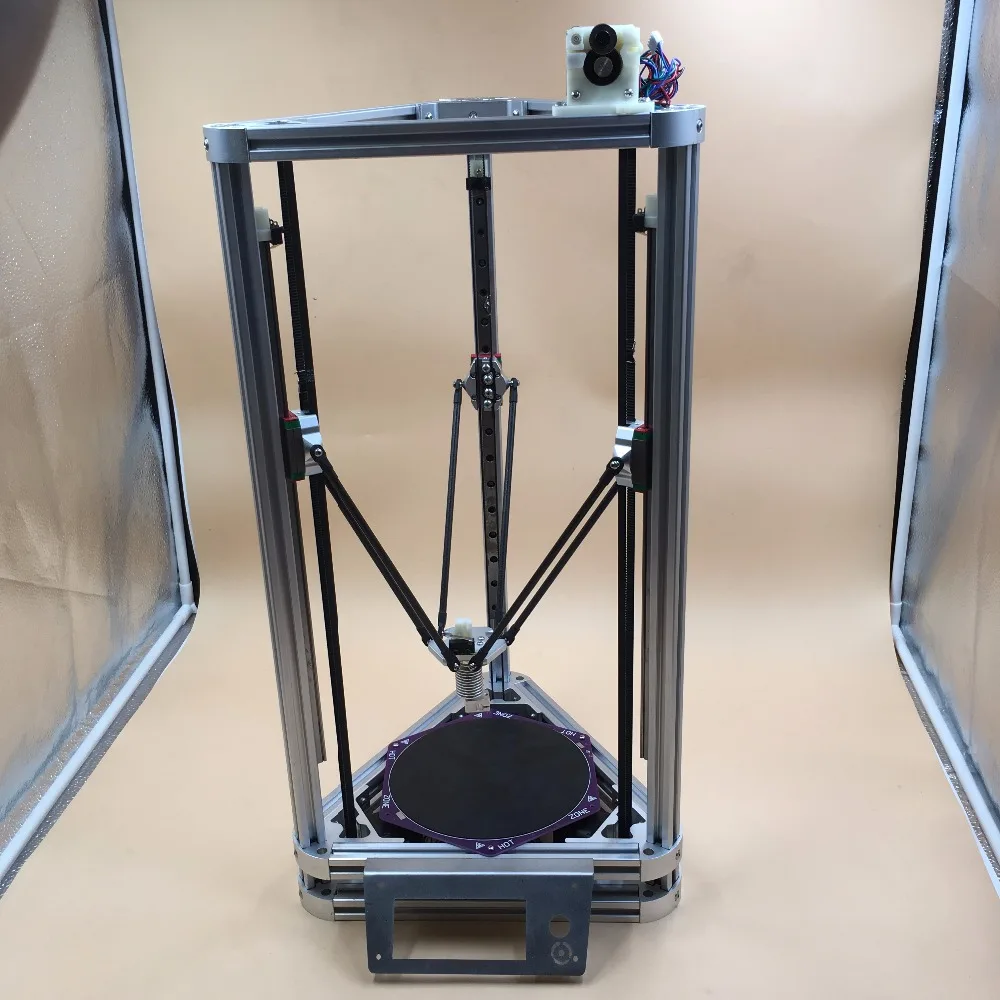 Blurolls все алюминиевые DIY Reprap коссель росток мини 3d Принтер механический комплект с подогревом кровать, автоматическое выравнивание