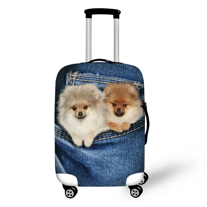 Denim Animals Print luggage protector cover suitcases covers Waterproof luggage covers accessory bags travel trolley case cover 
