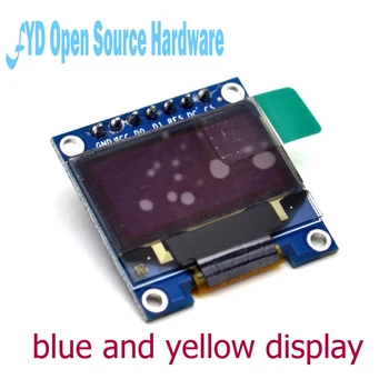 

1pcs 0.96-inch 128*64 LCD SPI/IIC OLED Blue yellow display module 7pin