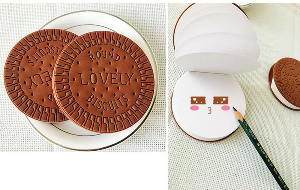 Креативные канцелярские принадлежности удобный ноутбук шоколадное печенье memo pad подарок для офиса и школы принадлежности блокнот