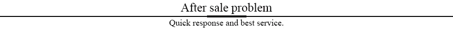 After sale problem