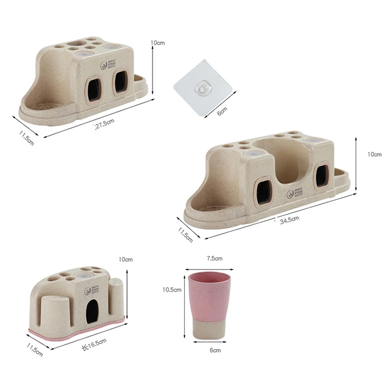 ONEUP пластиковые аксессуары для ванной комнаты автоматический выдавливающий диспенсер для зубной пасты высокое качество настенный держатель для зубной щетки с кружкой