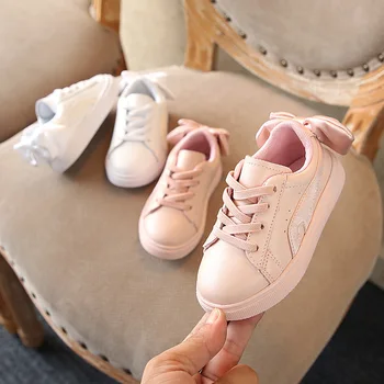 

NEW 1pair Genuine Leather Shoes Children Sneakers Sports Cheap Girl shoes,breathable kid shoes