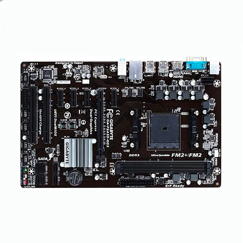 Бесплатная доставка 100% оригинальная материнская плата для Gigabyte GA-F2A55-DS3 F2A55-DS3 DDR3 FM2