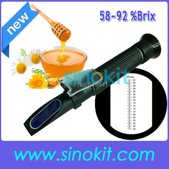 

Free Shipping Cheap 58-92% Brix Sugar and Plastic Refractometer without calibration oil P-RHB-92ATC Black