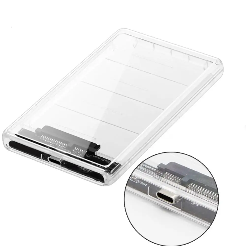 XT-XINTE 2,5 дюйма USB 3,0 USB 3,1 type-C SATA HD коробка SSD HDD жесткий диск Внешний HDD корпус прозрачный чехол инструмент