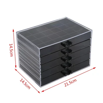 

120 Grids Nail Decoration Sequence Organize Box Transparent Empty Nail Art Isplay Holder Case Manicure Tool