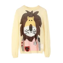 Animal elastic knit loose pullovers thin sweater shirts 2018 new long sleeve women autumn sweater Animal elastic knit loose pullovers thin sweater shirts 2018 new long sleeve women autumn sweater