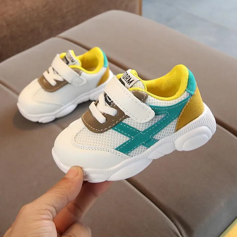 HaoChengJiaDe детская обувь мягкие Chaussure Enfant повседневные спортивные ботинки для девочек весна полосатые детские кроссовки дышащая детская обувь