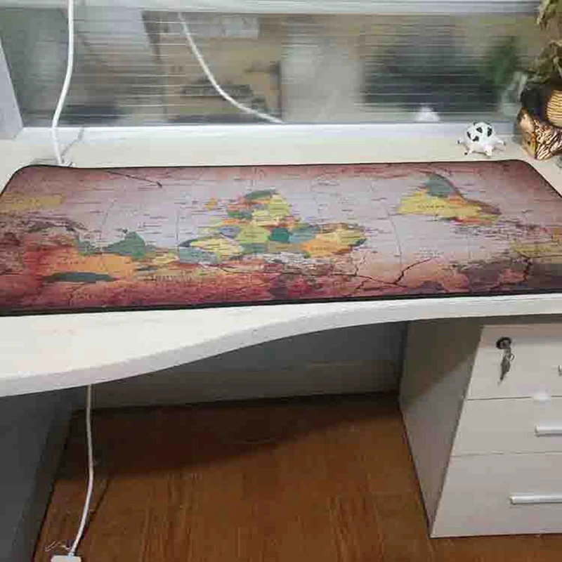 Игровой коврик для мыши Старая карта мира большой клавиатуры ноутбука