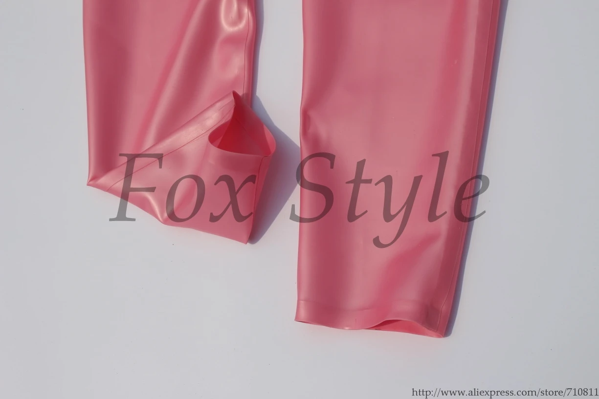 Горячая латексные резиновые облегающие Комбинезоны Боди розовый цвет металлик для женщин или мужчин