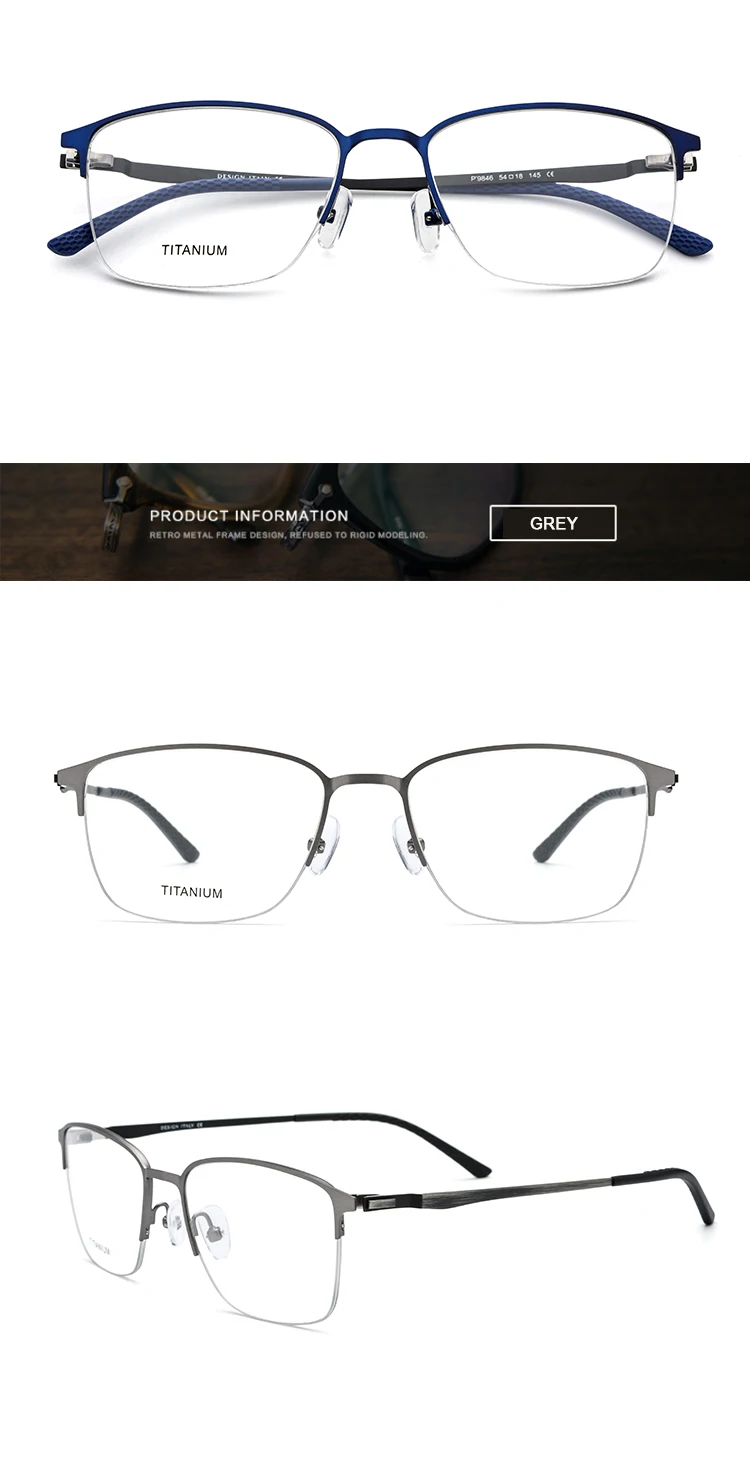 Супер легкие очки Wideth титановые металлические очки Рамка мужской костюм считывающий оптический рецепт очки большие размеры очки