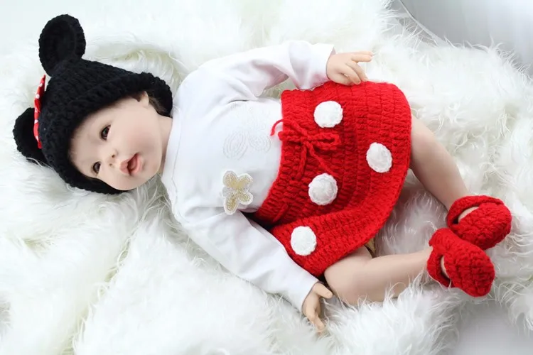 55 см Силиконовые Reborn куклы Baby живой реалистичный Boneca Bebe реалистичные настоящая