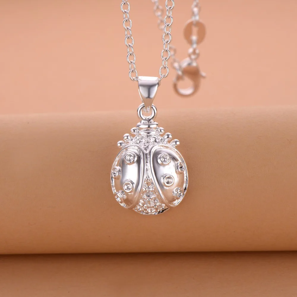Ladybirdbeautifulsilver позолоченное ожерелье серебряная подвеска ювелирные изделия/SZAHKAUW