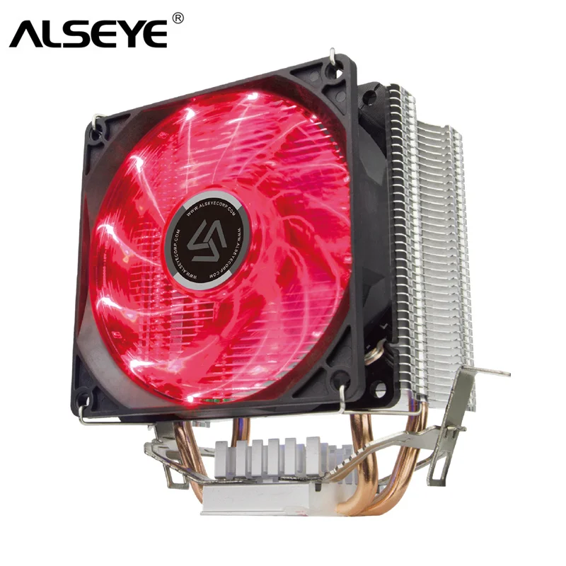 ALSEYE куллер для процессора LED 90mm кулер TDP 120W охлаждение процессора для LGA 1155/1151/1156/1366/775/ И AM2/AM3/АМ4