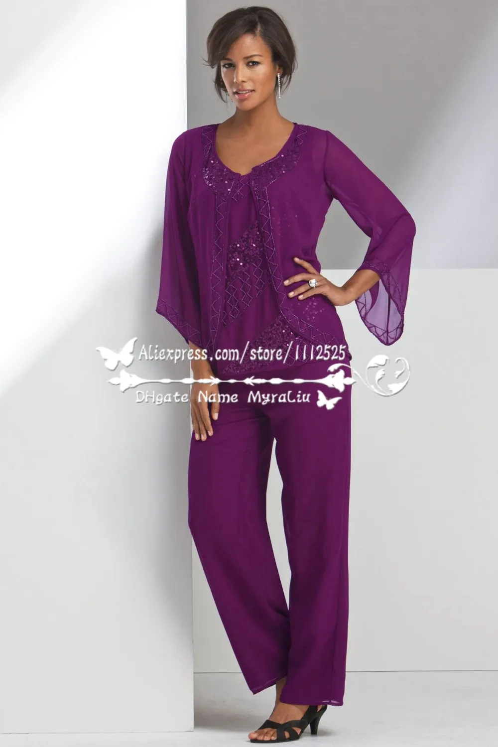 AMP 1221 Mother of the bride pant suits 