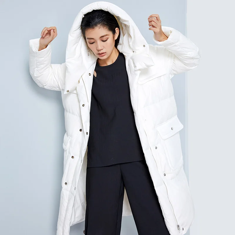 Originale Patchwork Épais blanc Blanc aigyptos Frais Survêtement 2016 Longs Canard bc Conception Chaud Duvet De Noir Hiver Femmes Manteaux 90 Vestes Lâche wI8zq4I