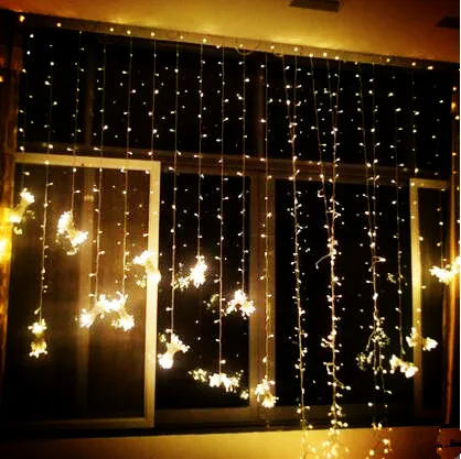 Рождесветильник светодиодная гирлянда занавес 3x2 м 220 В|luces de navidad|led christmas lights