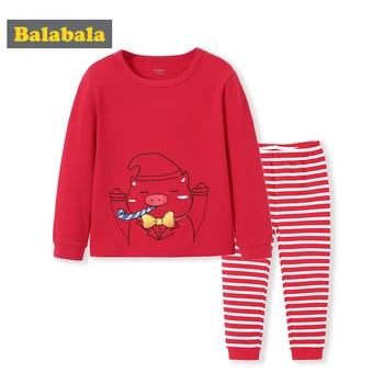 

Balabala Kids Boys Girls 2-Piece Soft Cotton Pjs Set Children Kids Toddler Boy Girl 2-Piece Red Pig Pajamas Set Spring Clothing
