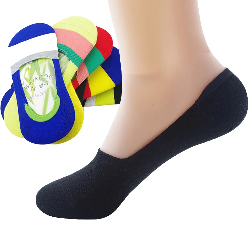 

12pcs=6pair Mens Boat Socks Men Deodorant Bamboo Socks Invisible Non-slip Man Cool Sock Slippers Summer Plus Size Male Sox Meias