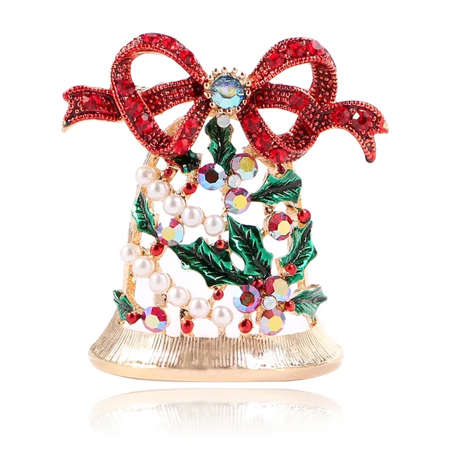 cindy xiang shiny rhinestone bell brooches for women creative christmas pins new year coat dress accessories - Christmas Pins cindy xiang shiny rhinestone bell brooches for women creative christmas pins new year coat dress accessories - Christmas Pins