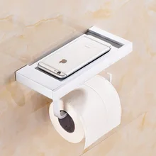 Ванная комната Полотенца коробка Космический Алюминий Полотенца стойки Ванная комната держатель для туалетной бумаги можно положить мобильный телефон держатель