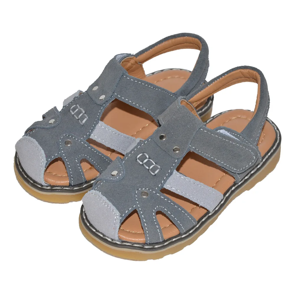 

Boys Summer Genuie Leather Shoes Children Soft Comfortable Sandals Toddler Kids Genuine Leather Sandals