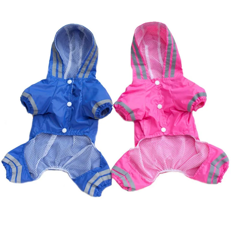 

Pet Clothing Dog Raincoat for Small Dogs and Cats Reflective Polyester Dog Puppy Rain Jacket Waterproof Coat for Pug Bulldogs