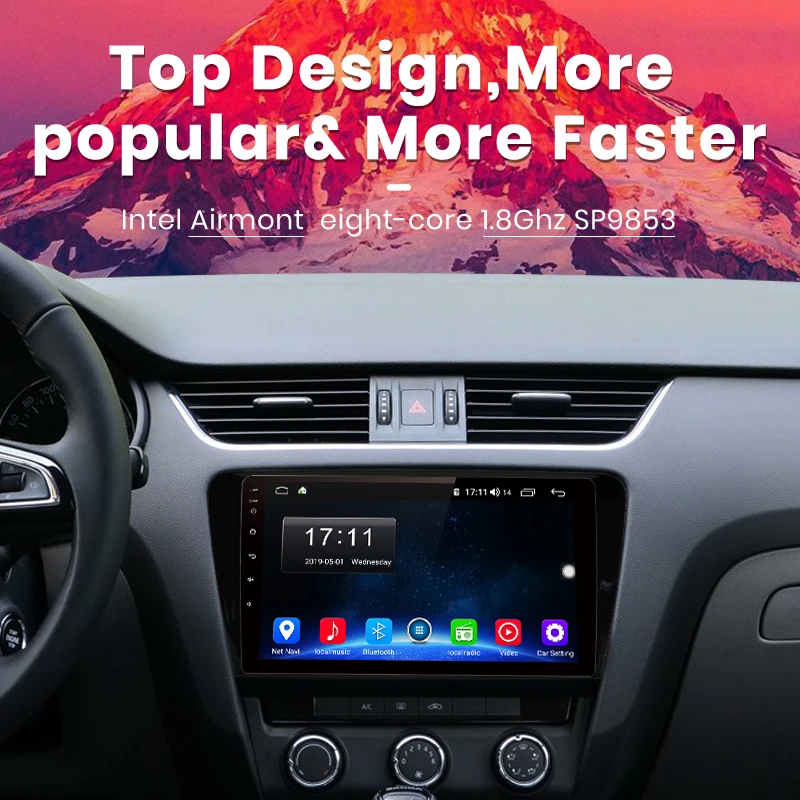 Excellent Junsun 4G+64G CarPlay DSP Android 8.1 Car Radio Multimedia Stereo Player GPS Navi 2 Din For SKODA Octavia 2013-2018 A7 no dvd 1