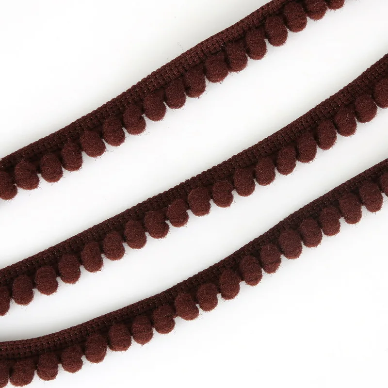 Vibrant Pom Pom Trim Fringe Ribbon for Crafts and Sewing - 5 Yards